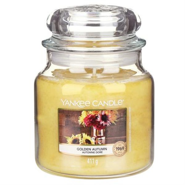 Yankee Candle Golden Autumn Medium Jar Retail Box No