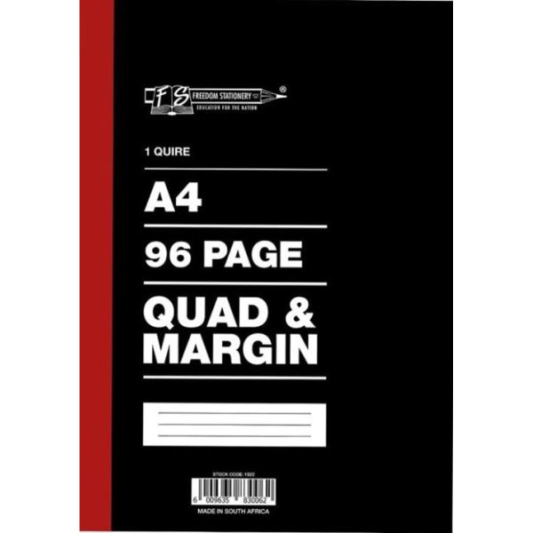 Freedom A4 Counter Book 1 Quire 96 Pages Quad And Margin