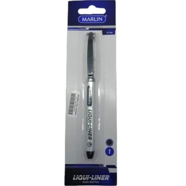Marlin Liqui Liner Roller Ball Pen Black Single Medium