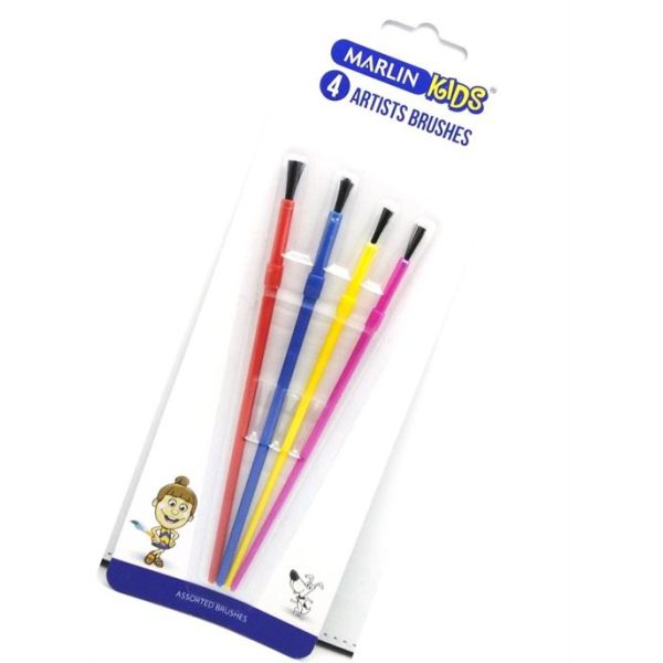 Marlin Artist Brush Set Plastc X4
