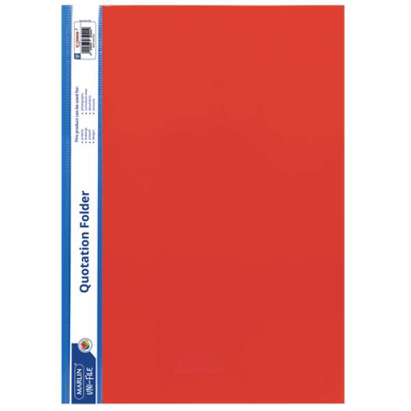 Marlin A4 Quotation and Presentation Folder Red