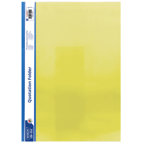 Marlin A4 Quotation and Presentation Folder Yellow