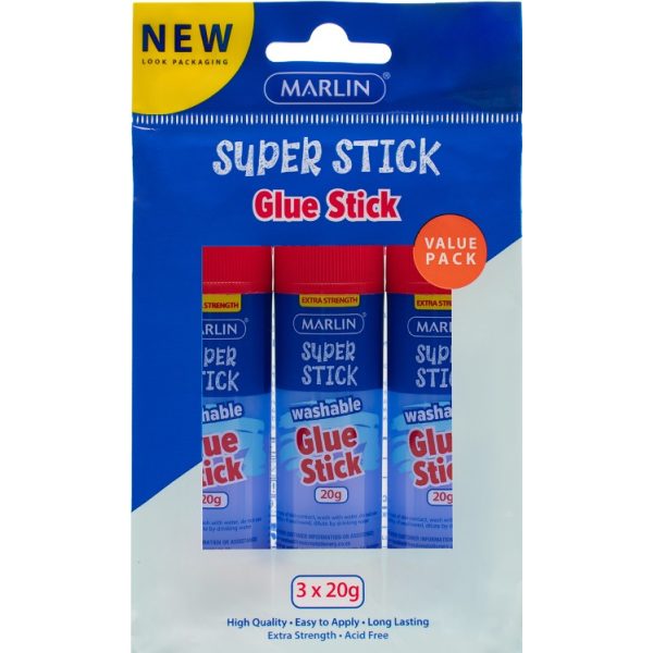 Marlin Non Toxic Glue Stick Value Pack Of 3