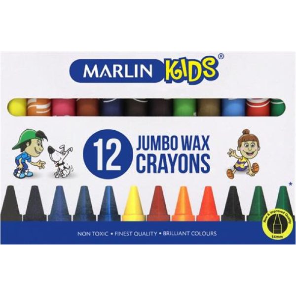 Marlin Kids Jumbo Wax Crayons