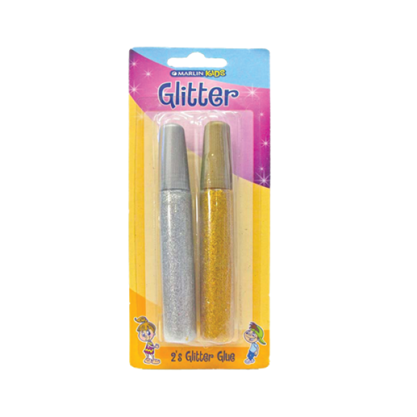 Marlin Kids Glitter Glue 10ml 2's