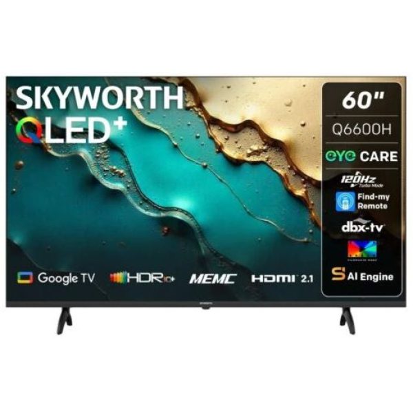 Skyworth 60 Inch QLED Google 4K UHD Smart TV