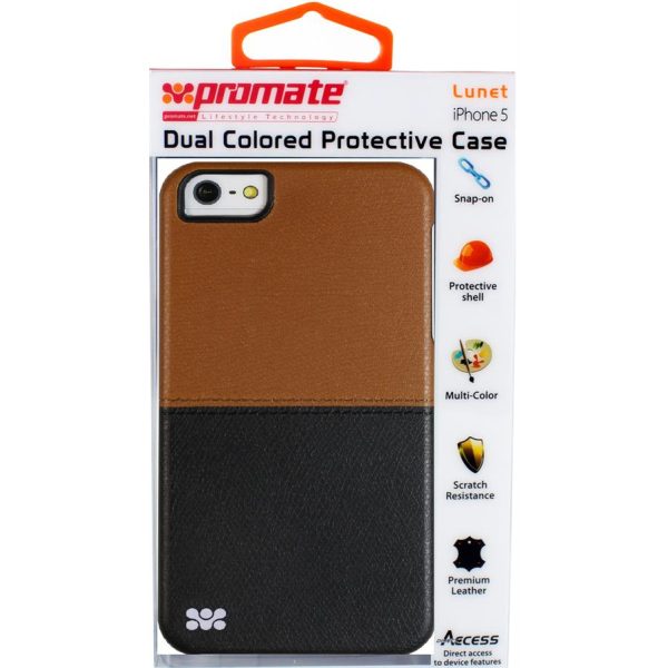 Promate Brown/Black Lunet iPhone 5 Durable case