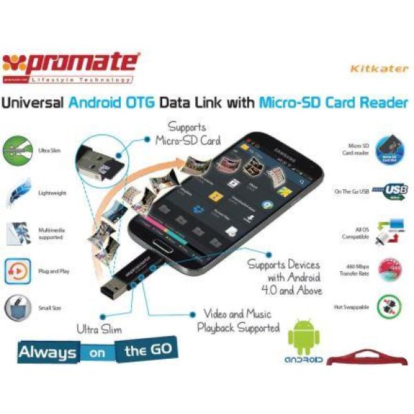 Promate Kitkater Universal Android OTG Data link with Micro
