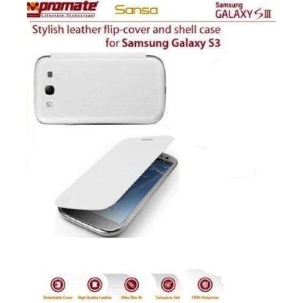 Promate Sansa Samsung Galaxy S3 Stylish leather flip