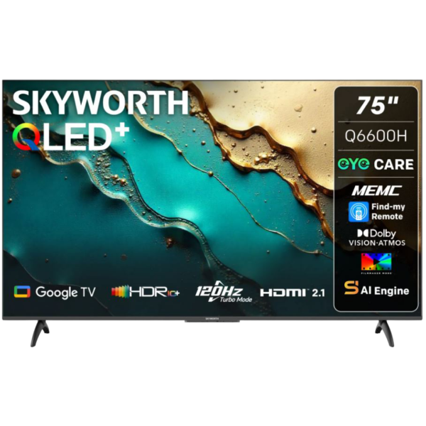 Skyworth 75-Inch Q6600H 4K UHD QLED Google TV