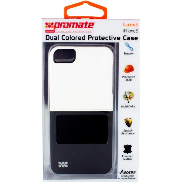 Promate White/Black Lunet iPhone 5 Durable case
