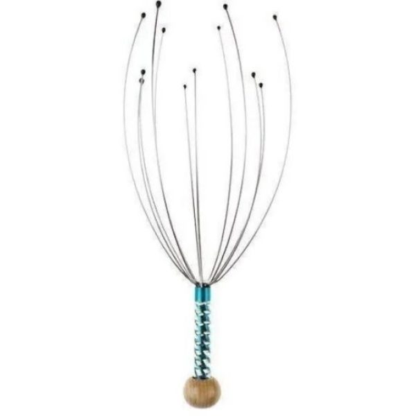 Casey 12 Fingers Head and Scalp Hand-Held Manual Massager Blue