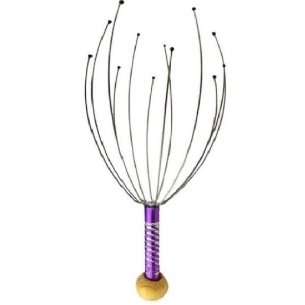 Casey Purple 12 Fingers Head And Scalp Hand Held Manual Massager