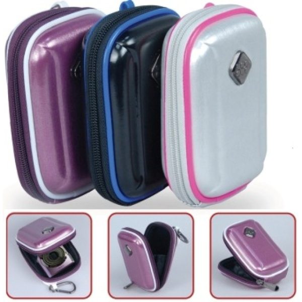 Promate Purple Amba Aluminum Finish Hard Shell Camera Case