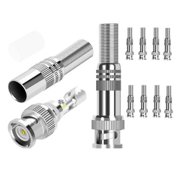 Securnix RG59 8 Pack Screw Spring BNC Connectors