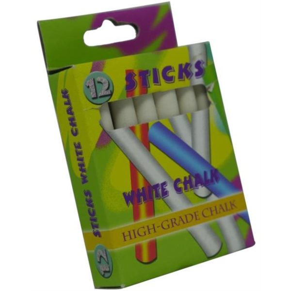 Brainware Kids White Chalk Pack of 12