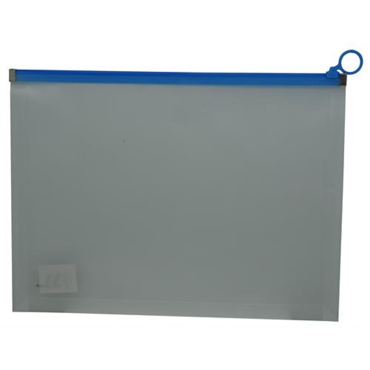 Brainware A4 Clear Carry Folder With Blue Easy Slide Zip