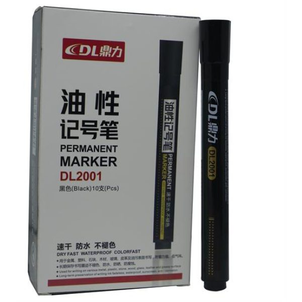 DLOffice Permanent Markers Pack of 10 Black