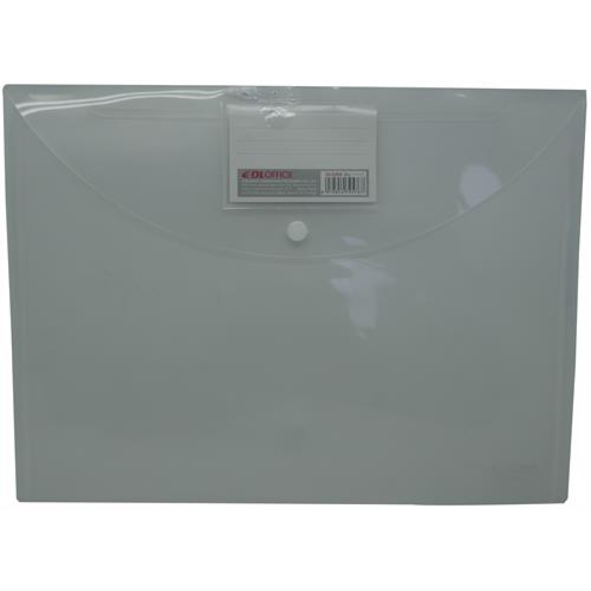 DLOffice A4 Carry Folder with Press Stud on Flap Clear