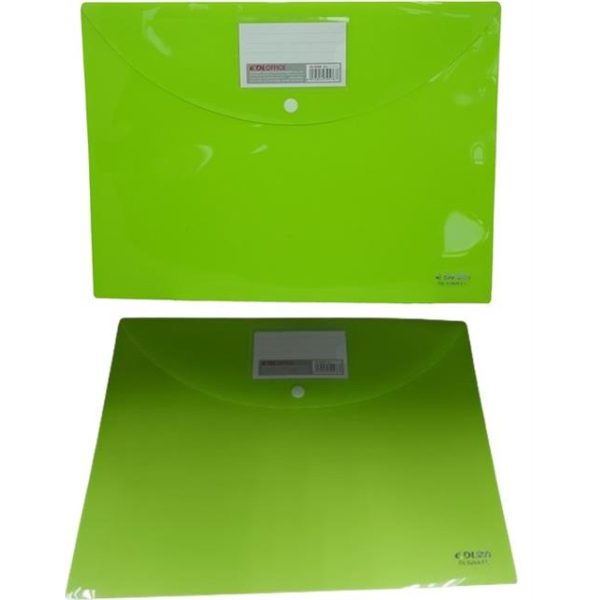 DLOffice A4 Carry Folder with Press Stud on Flap Green