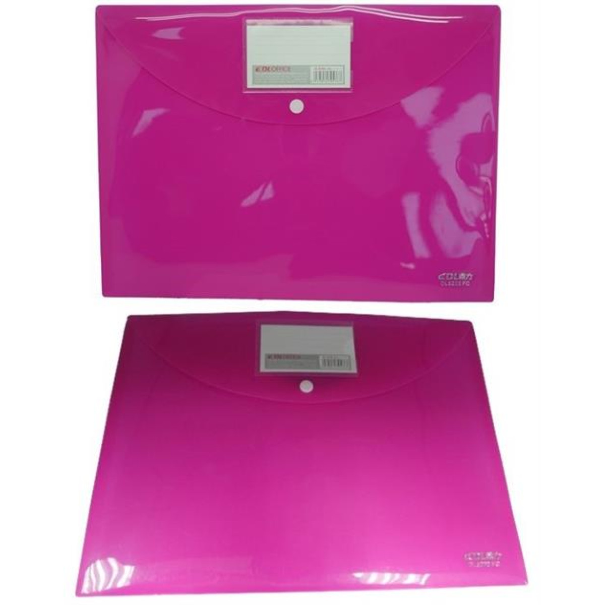 DLOffice A4 Carry Folder with Press Stud on Flap Pink