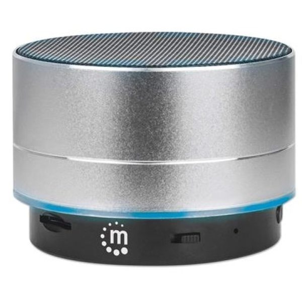 Manhattan Silver Metallic LED Bluetooth Speaker