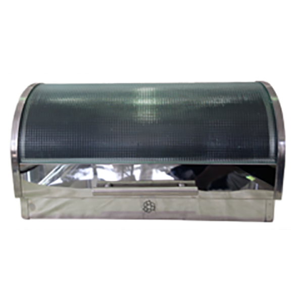 Totally Glass Top Stainless Steel Bread Bin