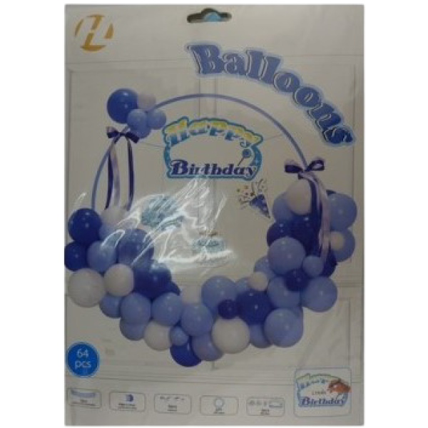 Casey 64pc Blue Birthday Garland Set