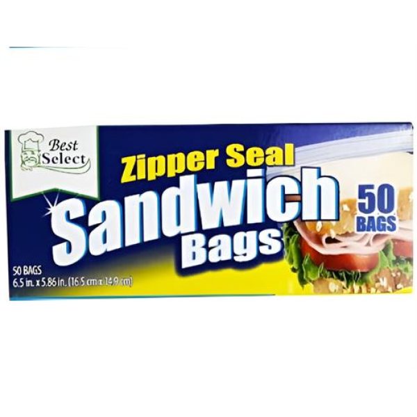 Casey Zip Seal 50 Sandwich Bags 16x15cm