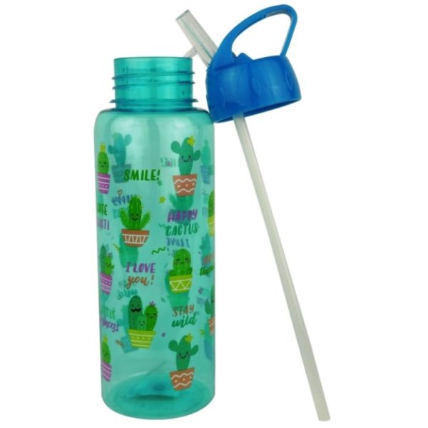 Casey FlipTop 1 Litre Plastic Water Bottle Blue