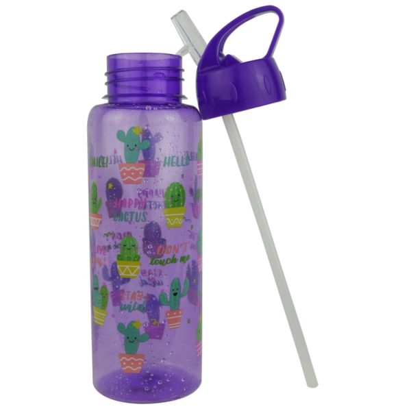 Casey FlipTop 1 Litre Plastic Water Bottle Purple