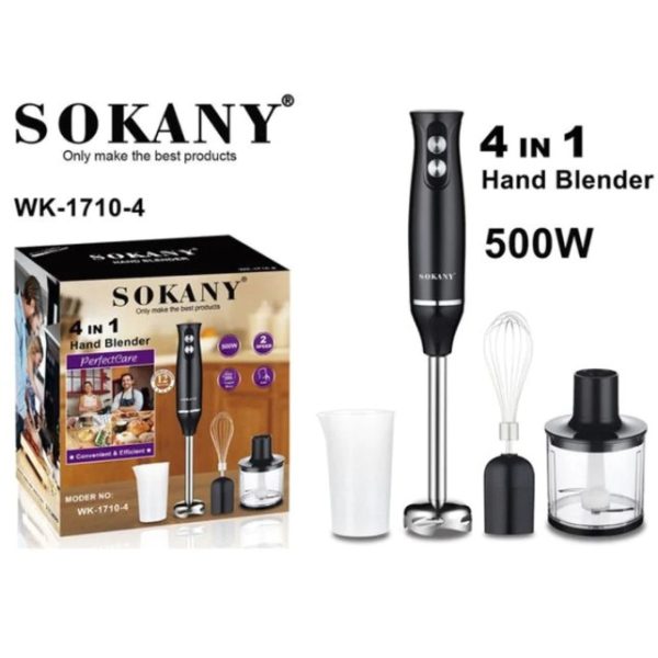 SOKANY hand blender 4 in 1 300W 2Speed