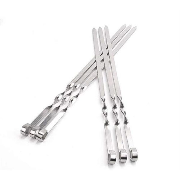 Casey 6 Piece Stainless Steel 45cm Length BBQ Kebab Skewers