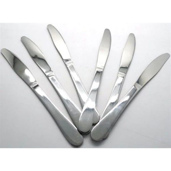 Casey Catering 6 Piece Stainless Steel Dinner Knives Set Plain