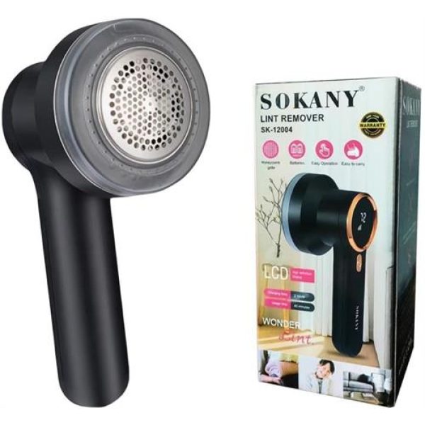 Sokany Black Lint Remover Rechargeable With LCD