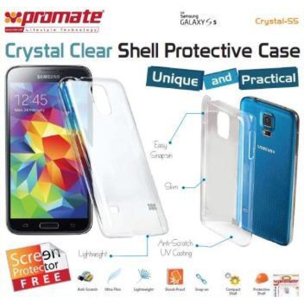 Promate Crystal-S5 ,Crystal Clear Shell