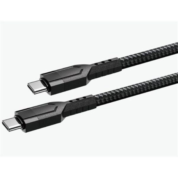 Ezra TypeC to TypeC Pd60w 1meter Fast Charge Black Braided