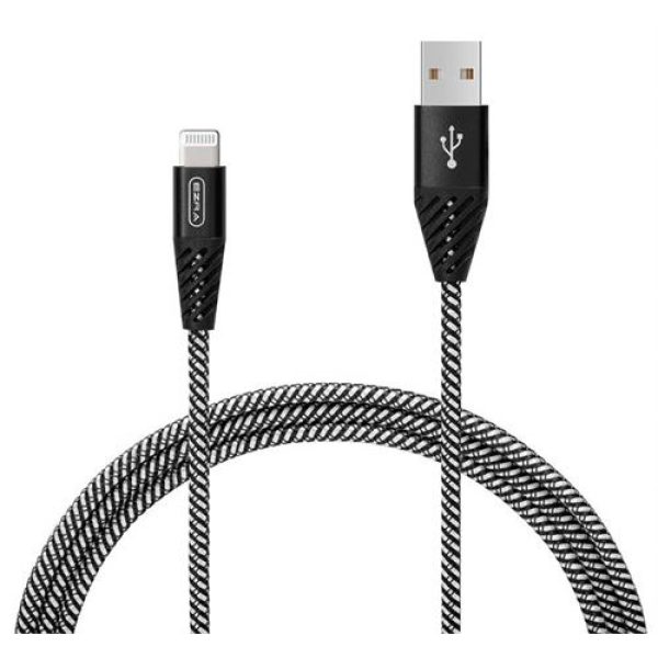 Ezra USB-A to iPhone 3A 1 Meter Fast Charging Black Braided Cable