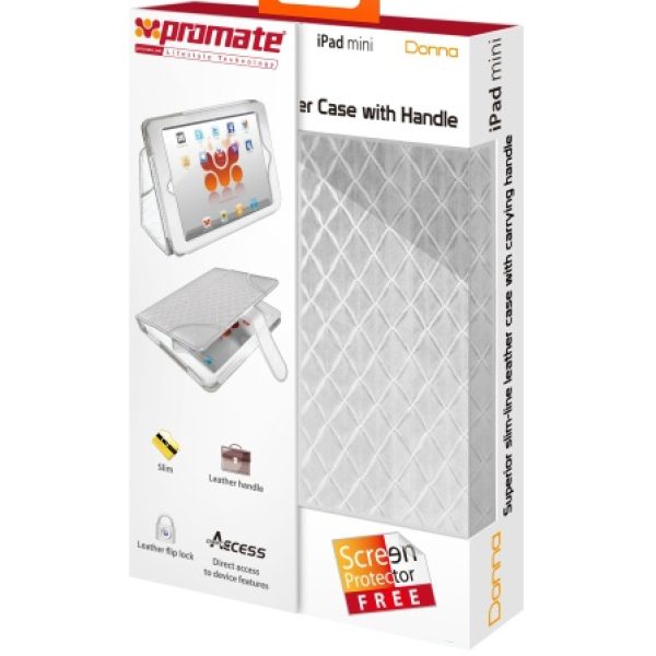 Promate White Donna Slim line leather case