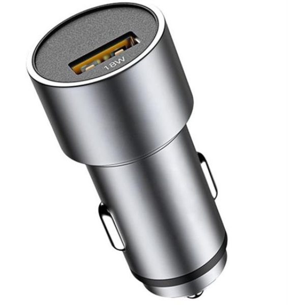 Ezra QC3.0 Quick Charge 1 Port USB Car Charger Silver