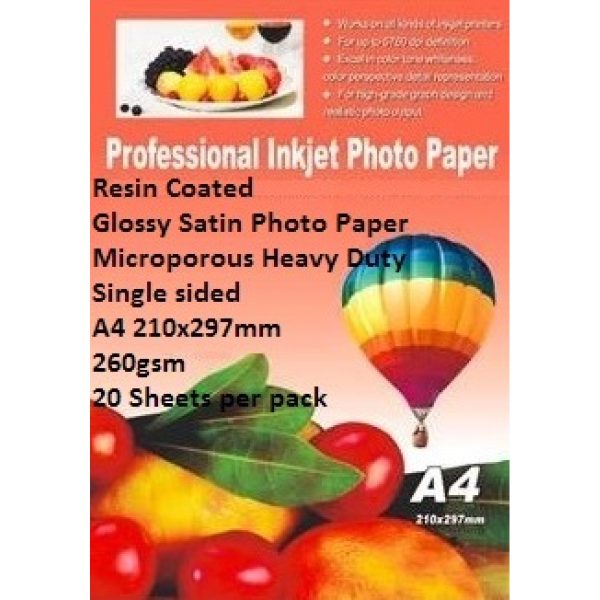 EBox Resin Coated Glossy Satin Photo Paper