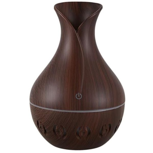 Casey Ultrasonic Aroma Humidifier Dark Hollow Wood Grain