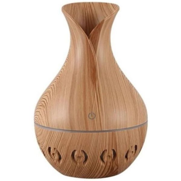 Casey Ultrasonic Aroma Humidifier Light Hollow Wood Grain