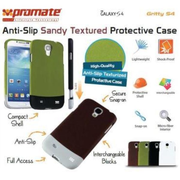 Promate Green Gritty.S4 Antislip protective case
