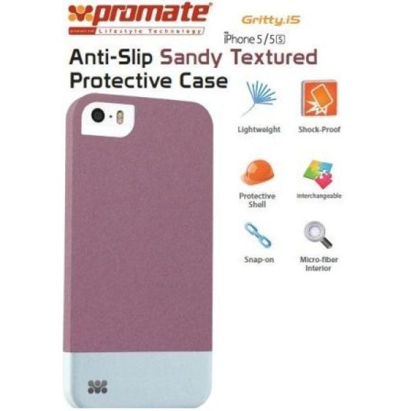 Promate Maroon Gritty iPhone 5 Anti-Slip protective case