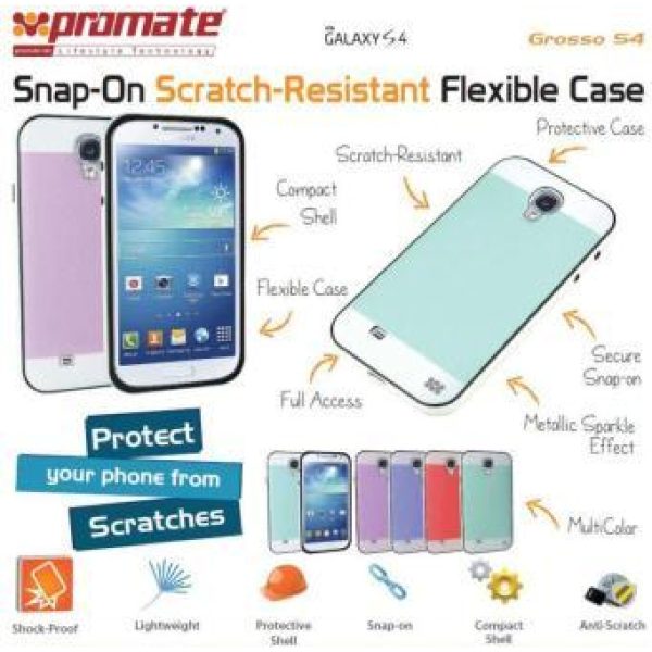 Promate Green Grosso S4 Snap On Resistant Flexible Case