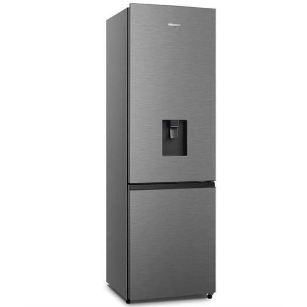 Hisense 263L Combi Fridge Freezer Inox with Water dispenser