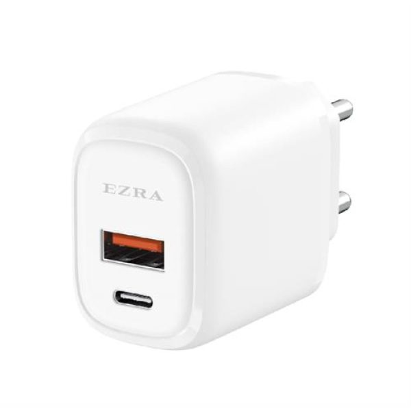 Ezra USB Type A and Type C Dual Output Port 20w Fast Charger
