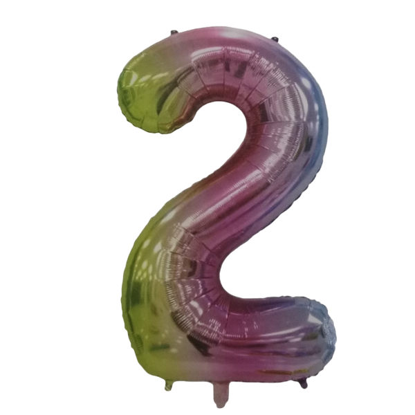 Casey 102cm Rainbow Balloon Number 2