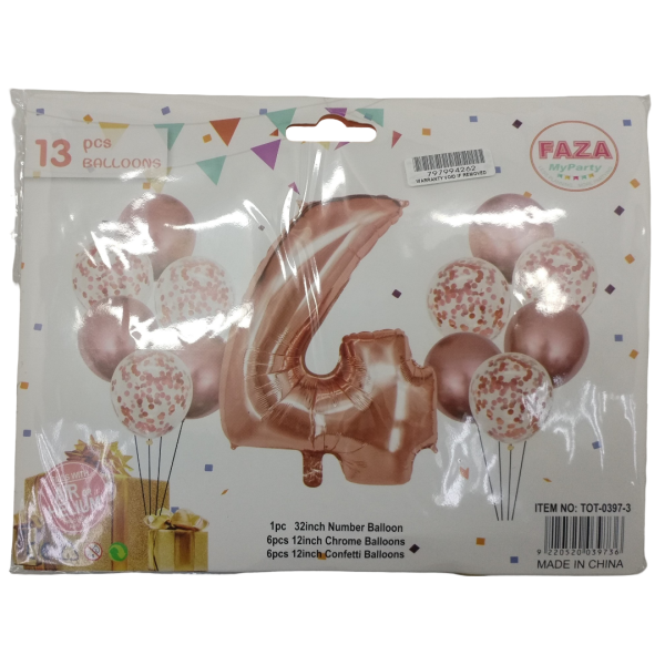 Casey 13pc Rose Gold and White Balloon Set Nr 4